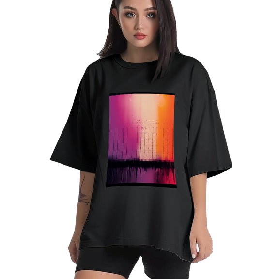 Plus Size Shirt for Women Black Tops for Women Short Sleeves Shirt for Women Modern Abstraction 1 T Shirt Crewneck Shirt for Women XS