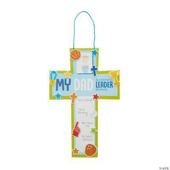 Religious Father’s Day Cross Sign Craft Kit - Craft Kits - 12 Pieces