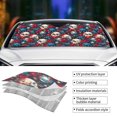 thumbnail image 5 of Bingfone Skull red flower blue Car Windshield Sun Shade Protector Keep Your Vehicle Cool Sun Shield Visor Cover Foldable for Car Truck SUV-Medium, 5 of 8