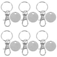 thumbnail image 3 of 6 llaveros de acero inoxidable para supermercado, con forma de moneda, para carrito de la compra, con llavero, herramienta para hacer la compra, 3 of 8