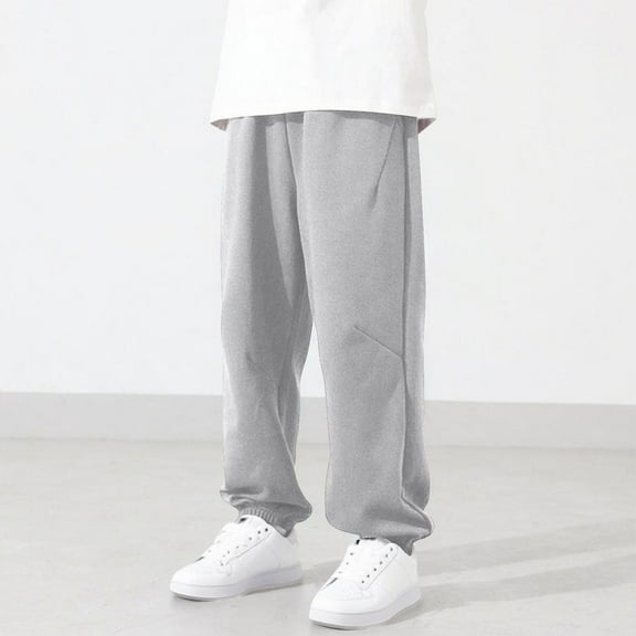 Piuwrlz Gray Sweatpants Teen Boys Cotton Jogger Pants Cotton Pant Gray Size 11 Years