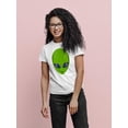 thumbnail image 2 of Green Alien T-Shirt Women -SPIdeals Designs, Female Medium, 2 of 4