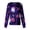 Purple, variant on WTOBBY Women's Casual Long Sleeve Single Breasted Halloween Printed Nurse Uniform Top for Workwear - Comfortable Medical Apparel with Button Front Closure and Daily Use,Beige L