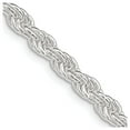 thumbnail image 4 of Sterling Silver 4.5mm Solid Rope Chain Necklace Size 26, 4 of 6
