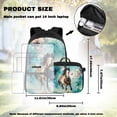 thumbnail image 4 of Yspwyqan Backpack Set for Primary Elementary, Aesthetic Horse Kids Backpack Set 4Pcs with Lunch Box Pencil Case, 17" Double Zipper Lightweight Schoolbag Fits 14" Laptop for Travel, 4 of 7