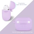 thumbnail image 3 of Coque de Protection pour Airpods Pro, Étui en Silicone Ultra-Fin Compatible avec Airpods Pro, Supporte la Charge Sans Fil-Violet Vif, 3 of 7