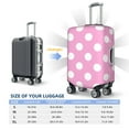 thumbnail image 4 of Gukieu Pink And White Polka Dot Print Suitcase Protective Cover, Elastic Zipper Buckle Suitcase Protective Cover, Suitable for Travel, Business Trip-Medium, 4 of 7