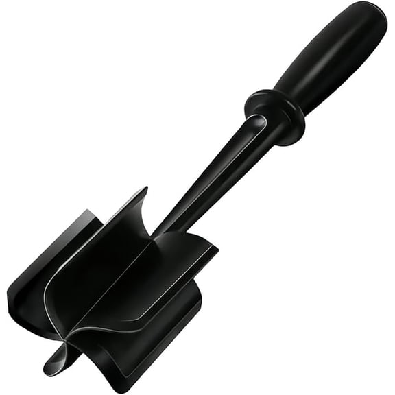 Januofit Meat Chopper and Ground Beef Masher, 5-Blade Heat-Resistant Nylon Kitchen Tool, Ideal as a Hamburger Smasher, Potato Masher and Taco Meat Prep Tool, Dishwasher Safe, Black