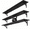 Black, variant on Farmhouse Floating Shelves for Wall 32″W x 8″D, Long Wall  Shelves Set of 3,Rustic Brown