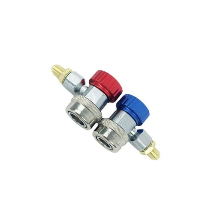134a Quick Coupler R134a Auto Car Quick Coupler Connector Brass Adapters, Air Conditioner Mini System Vacuum Port Adapter Low & High Side AC Manifold Air Conditioning Vacuum Pumps - Foto 4