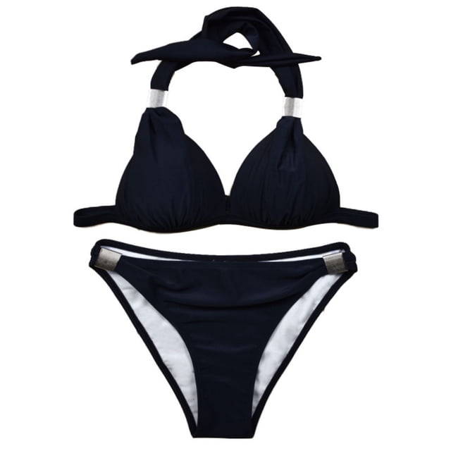Trajes de baño para mujer, Trajes de baño para mujer, Traje de baño dividido para mujer, Conjunto de bikini con copas sin espalda, Conjunto de traje de baño