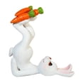 thumbnail image 1 of Figura de conejo de resina, adorno de escritorio, decoración de primavera, escultura artística de animal de Pascua Blanco, 1 of 9
