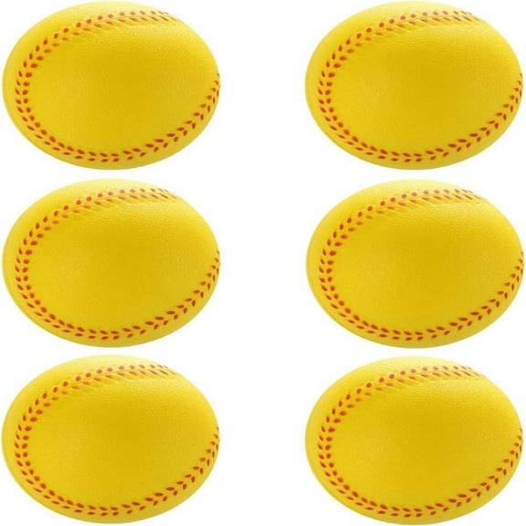Kjislet 6-Pack Foam Baseballs, Soft Practice Balls for Kids and Teens, 9 Inch, Safe for Throwing and Batting