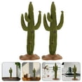 thumbnail image 2 of GOOHOCHY 2 piezas imitación de cactus figurine cactus decoración de la sala de estar adorno cactus, 2 of 8