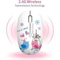 thumbnail image 3 of Ratón inalámbrico M101, bonitos ratones silenciosos para ordenador con receptor USB, ratón óptico inalámbrico de viaje de 2,4g, 1600 ppp, compatible con ordenador portátil, portátil, PC, Com, 3 of 5