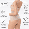 thumbnail image 6 of Farmacell Women's Bodyshaper Waist Shaper, Flat Tummy, Made in Italy, Code 605, Beige, 6 of 9
