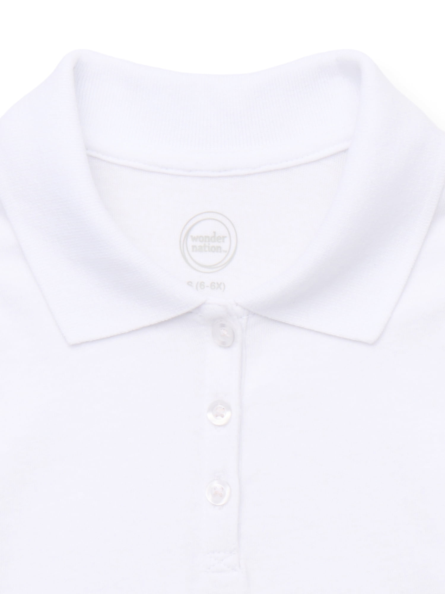 Wonder Nation Girls School Uniform Short Sleeve Jersey Polo