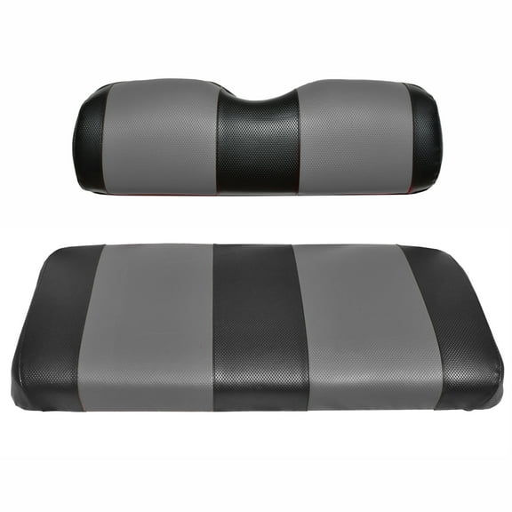 Replacement Seat Cover For EZGO RXV (Black & Charcoal)