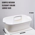 thumbnail image 2 of Bolsa de plástico para carrito de ducha, organizador de cesta de almacenamiento portátil con asa para dormitorio, baño, jardín, cocina, suministros de limpieza, azul, blanco, 2 of 6