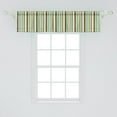 thumbnail image 2 of Ambesonne Striped Valance Pack of 2, Nostalgic Fashion Art, 54"X12", Brown Teal, 2 of 3