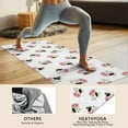 thumbnail image 4 of White Cow Head Pattern Hot Yoga Mat Towel Non Slip for Hot Yoga - Quick-Drying Yoga Mat Cover with 4 Corner Pockets with Travel Bag - Hot Yoga Towel Non Slip Grip Moisture Wicking Sweat 70"x26", 4 of 6