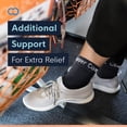 thumbnail image 2 of Copper Compression Foot Sleeves - Plantar Fasciitis, Achilles, Ankle Support Brace Socks - Day / Night Relief from Heel Spurs, Arch Pain, Swelling, Soccer Injuries, Golf, Running - 1 Pair Black - M, 2 of 7