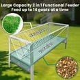 thumbnail image 6 of Livestock Goat Feeder, Goat Hay Feeder for Pasture, Galvanized Steel Frame, 77 Gallon, 59"x19.6"x33.4", Galvanized Steel Pan, for Sheep, Horses, Ponies, Farms, Calves, 6 of 9