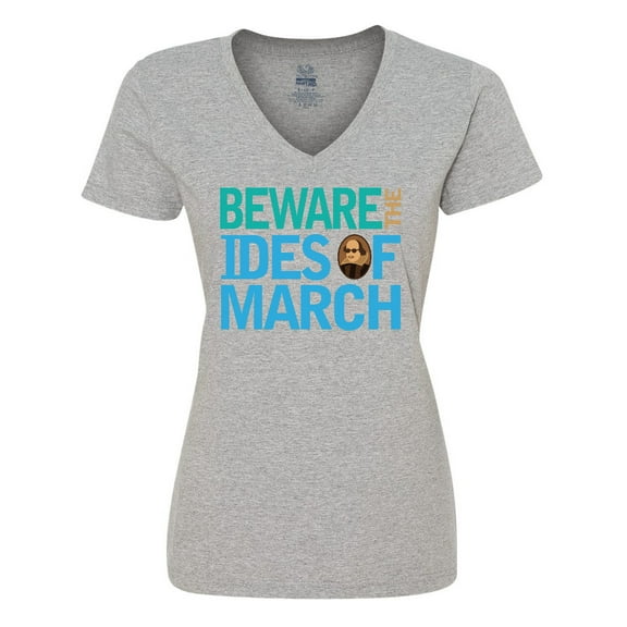 Inktastic Julius Caesar Ides of March Women's V-Neck T-Shirt