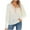 White, variant on lmcalzta Sweaters for Women Hollow Cable Knit V Neck Pullover Tops Long Sleeve Casual Trendy Blouses