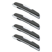 IOAOAI Car Door Protector Plastic Rubber Door Guard 4pcs/set Black High Glossy Slim Door Edge Guards Bumper Protector Trim