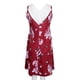 thumbnail image 4 of Vestido de playa Yinane Sin Tirantes Floral Rojo S, 4 of 8