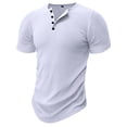 thumbnail image 2 of Fangasis Men T-shirt Short Sleeve T Shirts Slim Fit Summer Tops Mens Fashion Blouse Casual Holiday Basic Tee White S, 2 of 5