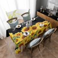 thumbnail image 4 of Sunflowers Rectangle Tablecloth, Yellow Summer Botanical Elegant Pastoral Waterproof & StainResistant Tablecloth, Washable Oil-proof Table Cover for Dining/Party/Wedding/Camping/Buffet 52x70 In, 4 of 9