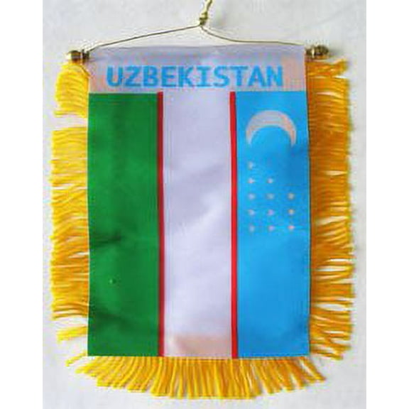 Uzbekistan Window Hanging Flag