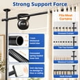 thumbnail image 3 of SUNALLY Room Dividers Curtain Rod No Drilling, 4-10ft(H) 28-114inch(W) Adjustable Room Separator for Space Partition, Heavy Duty Floor to Ceiling Tension Rod, Black, 3 of 7