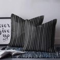 thumbnail image 2 of Pillow Covers 20x20 Set of 2, Black Striped Square Throw Pillow Covers for Couch/Sofa/Living Room, Farmhouse Stripes Modern Vintage Decorative Soft Pillowcases for Couch Throw Pillows, 2 of 7