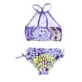 thumbnail image 4 of Coduop Toddler Baby Kid Girls Swimsuits Halter Top Bikini Bottoms Swimming Suit 3-14 Years, 4 of 8