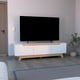 thumbnail image 2 of Mesa Para Tv Toulo Blanco y Fresno Virtual Muebles, 2 of 9
