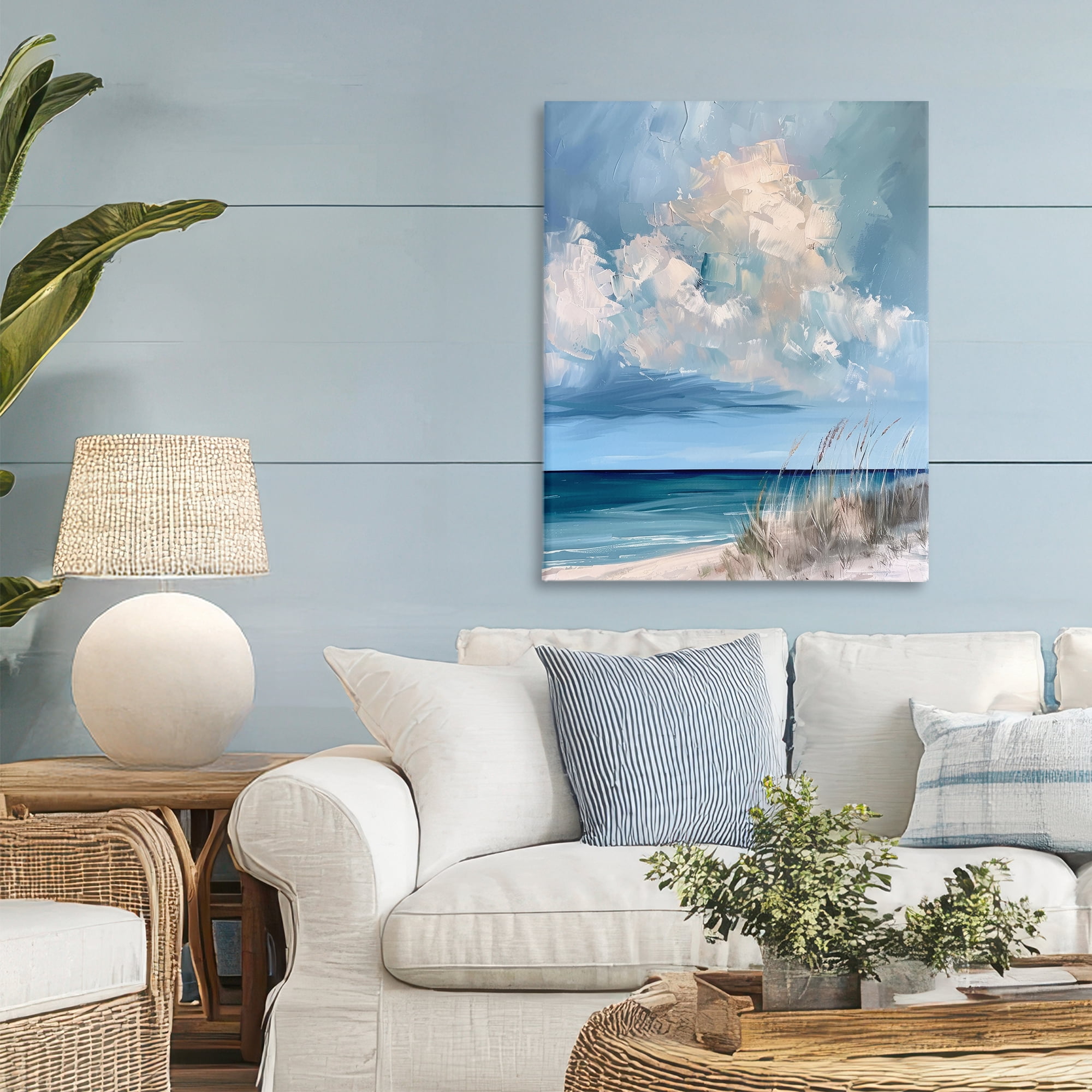 Stupell Industries A Storm Is Coming on Beach Canvas Wall Art, design by Petal Prints Design
