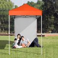 thumbnail image 4 of EAGLE PEAK 5 x 5 ft Straight Leg Outdoor Portable Canopy Tent with One Removable Sunwall,Orange, 4 of 11