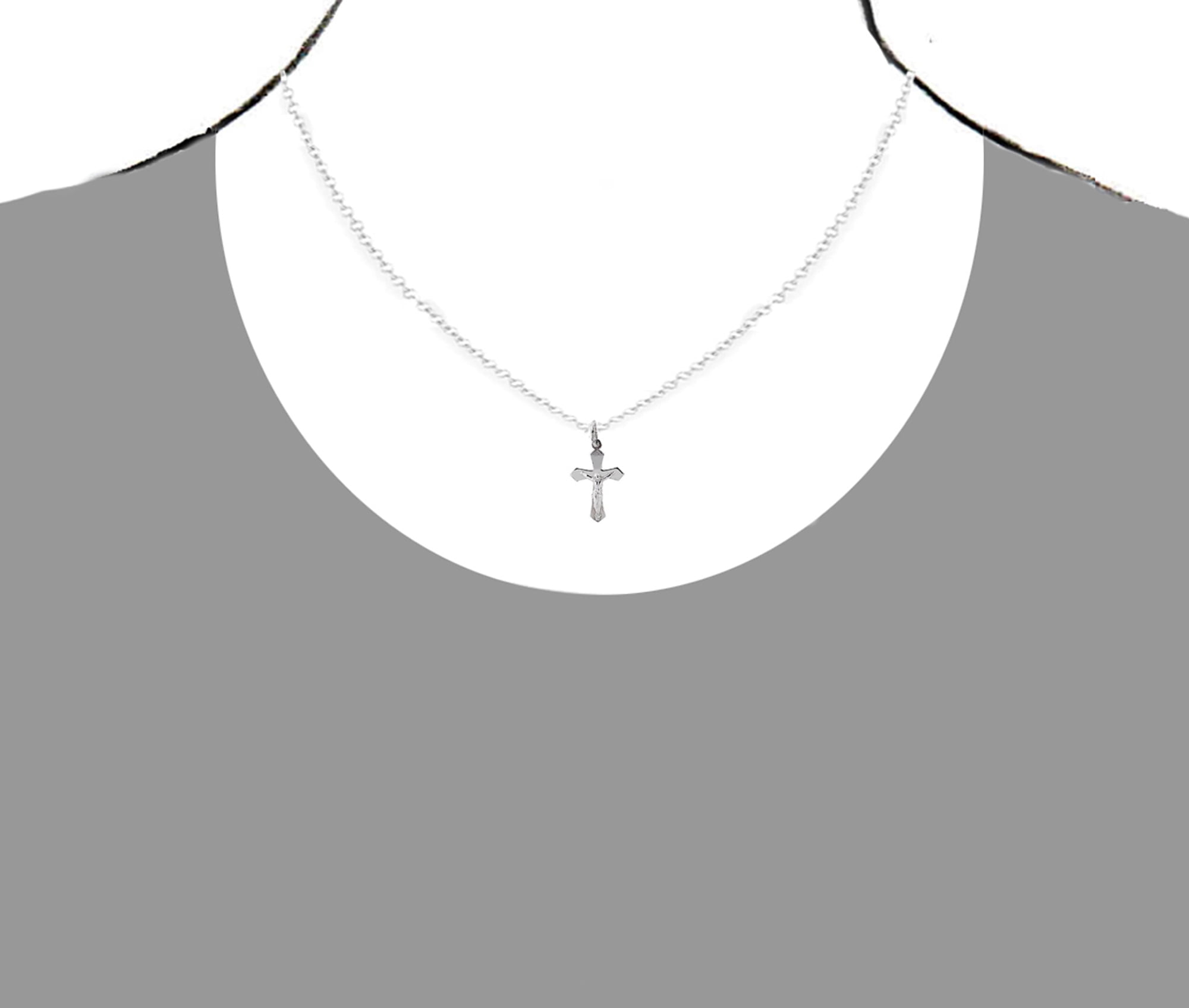 Ritastephens 925 Sterling Silver Crucifix Cross Pendant Necklace