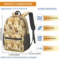 thumbnail image 3 of Highland Cow and Sunflower Print 17" Waterproof Oxford School Backpacks for Teens, S-Shape Padded Straps, for School, Travel, Hiking, Camping, 3 of 5