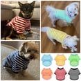 thumbnail image 4 of Camiseta para perros Geyoga a rayas de algodón transpirable para perros pequeños, 4 of 6