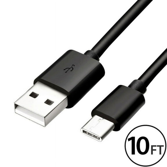 Borz 10FT USB Type C Cable Fast Charging Cable USB-C Type-C 3.1 Data Sync Charger Cable Cord for Samsung Galaxy S10 S9 S9 Galaxy S8 S8 Plus Nexus 5X 6P OnePlus 2 3 LG G5 G6 G7 V20 HTC M10 Google Pixel XL