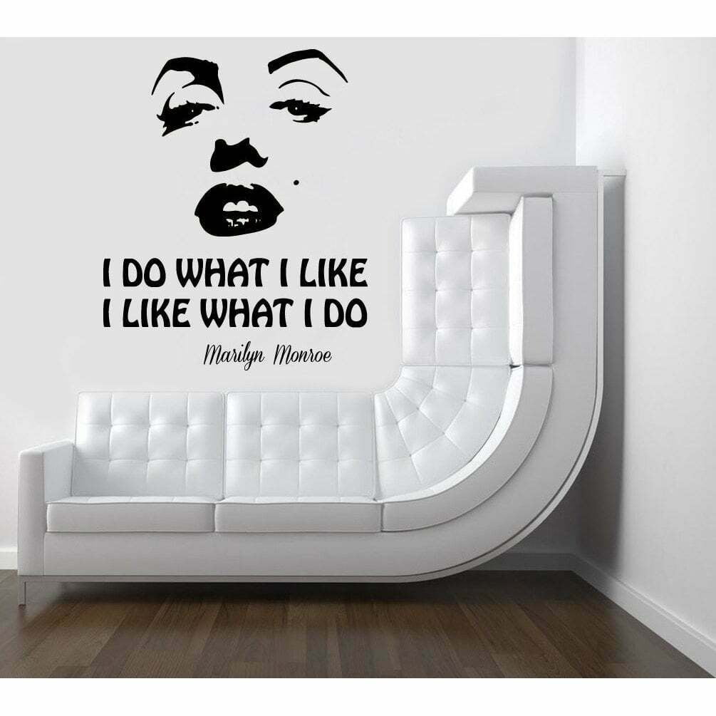 Marilyn Monroe Quote Sticker Vinyl Wall Art - Walmart.com - Walmart.com