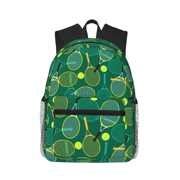 Easygdp Tennis Rackets and Balls Mochila Casual para Portátil, Mochila para Escuela, Viajes, Negocios