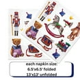 thumbnail image 6 of Keep Unique Christmas Decorative Paper Napkins, Vintage Toys Design, White Napkins, 20 Count, 6 of 6