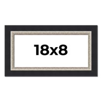 18x8 Frame Black Real Wood Picture Frame Width 2.25 Inches | Interior Frame Depth 0.5 Inches |