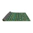 thumbnail image 2 of Ahgly Company Indoor Round Abstract Turquoise Blue Modern Area Rugs, 6' Round, 2 of 4