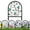 Leaves, variant on Summercome Butterfly Decorative Garden Fence, 16.5''H x 11.8''W Animal Barrier Border Butterfly Flower Design Metal Arch Garden Fence Border for Spring Outdoor Patio Yard Landscape Decoration